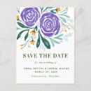 Search for watercolor save the date invitations purple