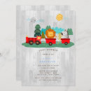 Search for train baby boy shower invitations Red