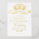 Search for gold foil floral wedding invitations Script