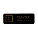 Search for monogram black return address labels Custom