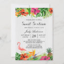 Search for hawaiian luau sweet 16 invitations Floral