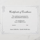 Search for certificates of excellence Achievement