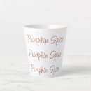 Search for pumpkin latte mugs Typography