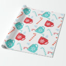 Search for teal and red christmas wrapping paper Candy cane