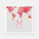 Search for world map napkins Globe