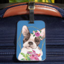Search for french bulldog luggage tags Flowers