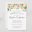 Search for peach first communion invitations Botanical