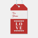 Search for love heart shaped gift tags Red and white