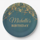 Search for teal and gold plates Glitter
