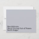 Search for humorous moving announcement cards Funny