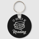 Search for funny librarian round key rings Library