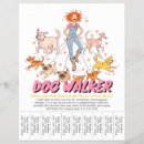 Search for dog walking flyers Cute