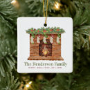 Search for family of 5 christmas tree decorations Watercolor