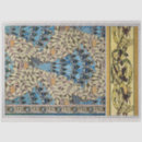 Search for vintage art deco tissue paper Blue