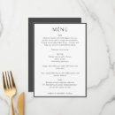 Search for elegant wedding menus Simple