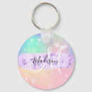 Search for rainbow colored key rings For her