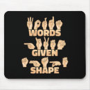 Search for american sign language mousepads Awareness