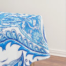 Search for blue and white pattern tablecloths Background