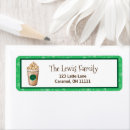 Search for latte return address labels Illustration