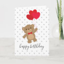 Search for heart balloons cards Teddy