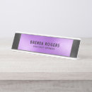 Search for purple name plates Black