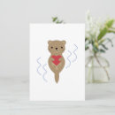 Search for cartoon otter postcards Heart
