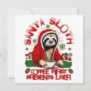 Search for sloth christmas invitations Santa