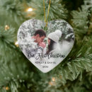 Search for heart shaped photo christmas tree decorations Our first christmas