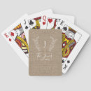 Search for rustic playing cards Monogrammed