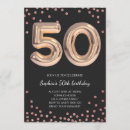 Search for rose gold 50th invitations Luxury