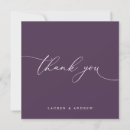 Search for purple wedding thank you cards Modern