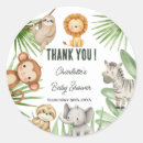Search for tropical baby shower stickers Little wild one