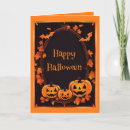 Search for orange halloween cards Jack o' lantern