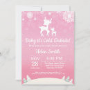 Search for deer baby girl shower invitations Snowflake