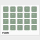 Search for elegant monogram wedding stickers Sage green
