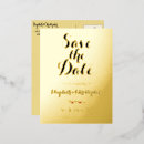 Search for gold foil save the date postcards Script