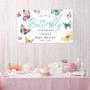 Search for girl baby shower banners Butterflies
