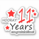 Search for eleventh birthday stickers Years