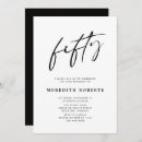 Search for minimalist 50th birthday invitations Chic