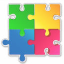 Search for jigsaw puzzle piece stickers Colourful