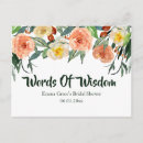 Search for words of wisdom postcards Bridal shower