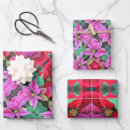 Search for pink poinsettia wrapping paper Red