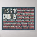 Search for countries posters Typography