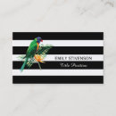 Search for exotic bird business cards Flower