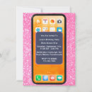 Search for cell phone birthday invitations Pink