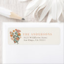 Search for retro wedding return address labels Boho