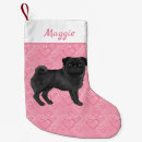 Search for pug christmas stockings Pink