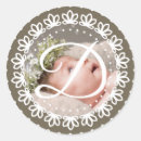 Search for monogram birthday stickers Elegant