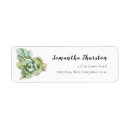 Search for succulent return address labels Watercolor