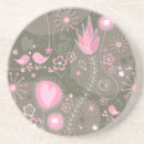 Search for grey and pink coasters Flower